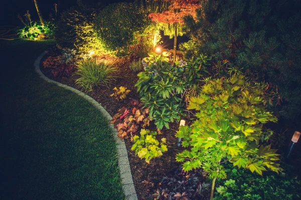 Outdoor Lighting in Garden at Night | The Grounds Guys of Gettysburg