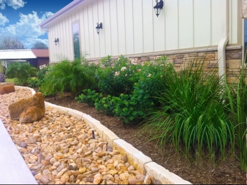 Landscaped grounds at a church