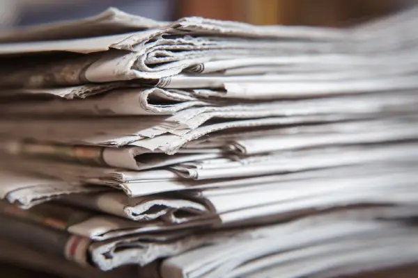 Stack of newspapers