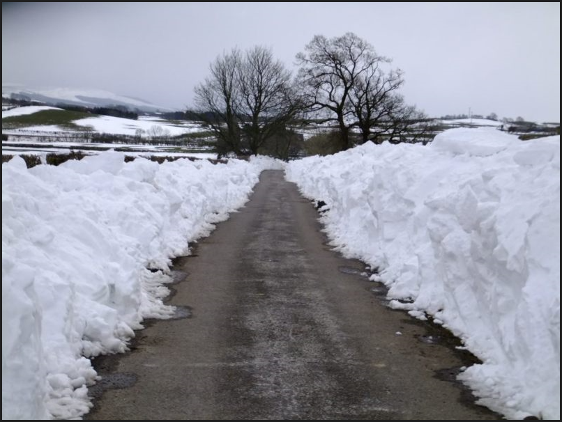 Grounds Guys path with snow for relocation and hauling