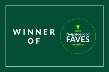 Banner that reads Winner of the 2024 Neighborhood Faves above the Nextdoor logo.